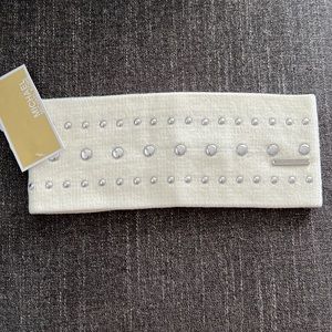 Michael Kors Vanilla Studded Logo Sweater Headband